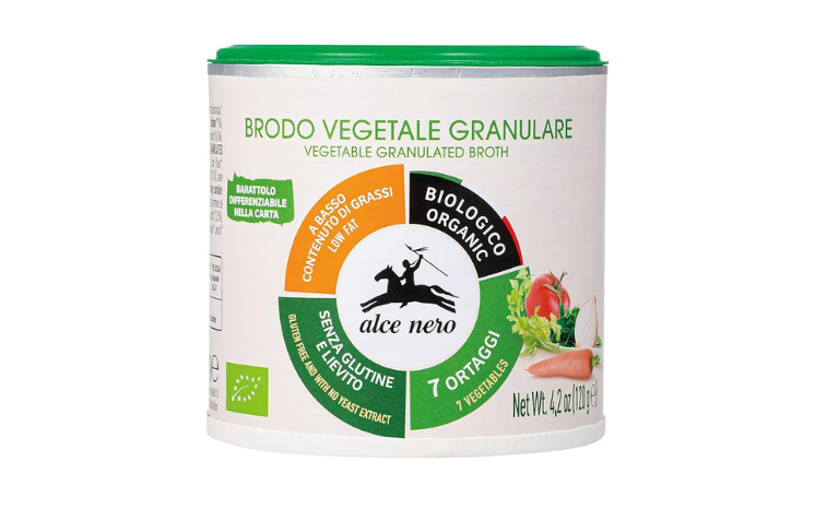 ALCE NERO(アルチェネロ) 有機 野菜ブイヨン パウダー タイプ 120g (オーガニック イタリア産 添加物不使用 化学調味料不使用 顆粒タイプ)